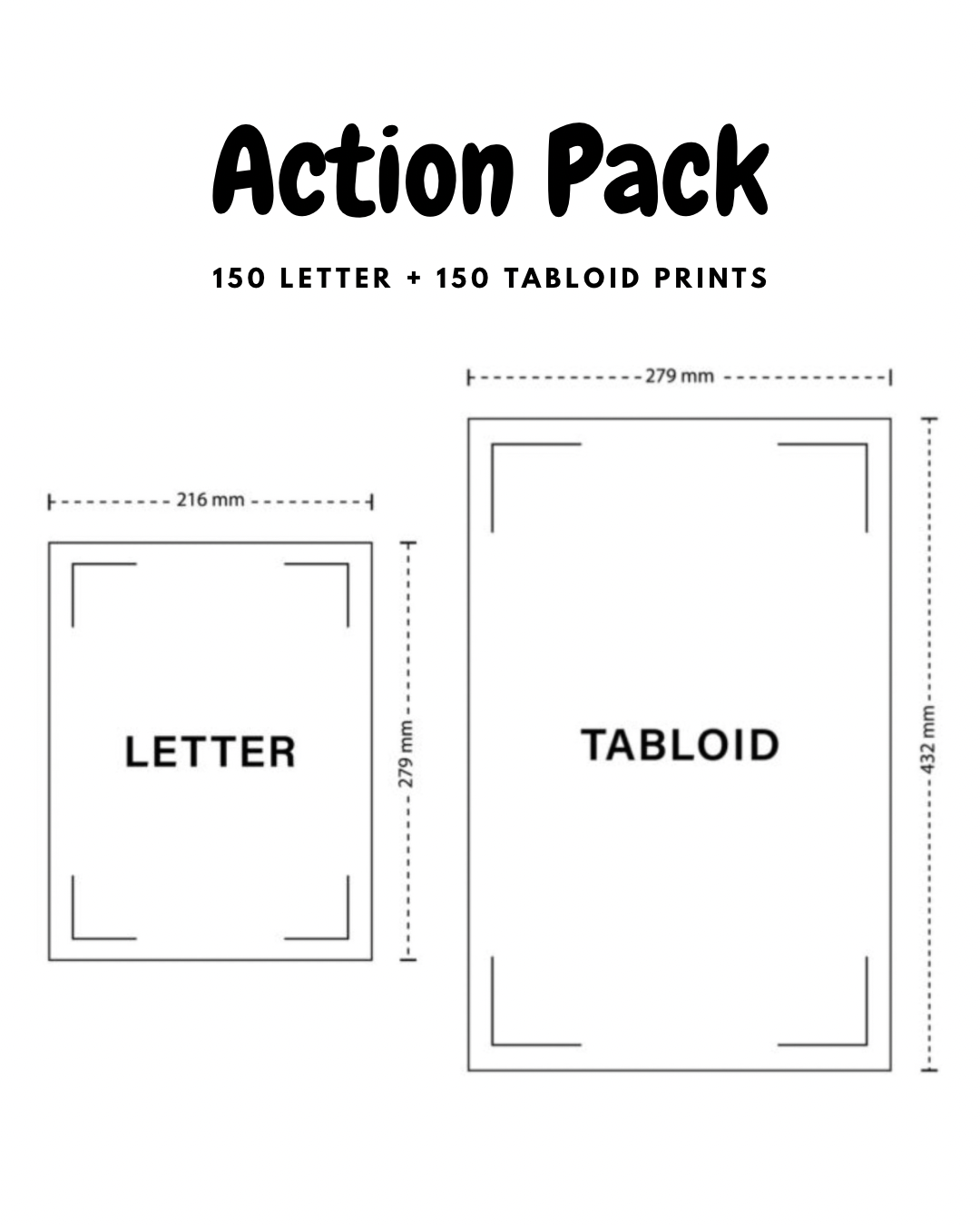 Zine/Letter + Tabloid Action Pack